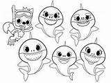 Shark Baby Coloring Pages Printable Kids Song sketch template
