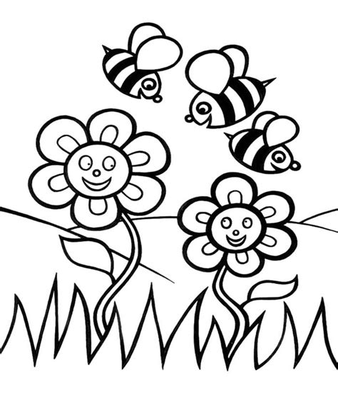 small printable bee coloring pages coloring home
