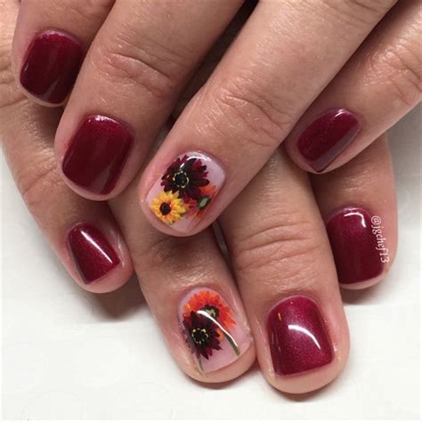 Nails Quenalbertini2 Autumn Sunflowers By Jgchef13 Nail Art Gallery