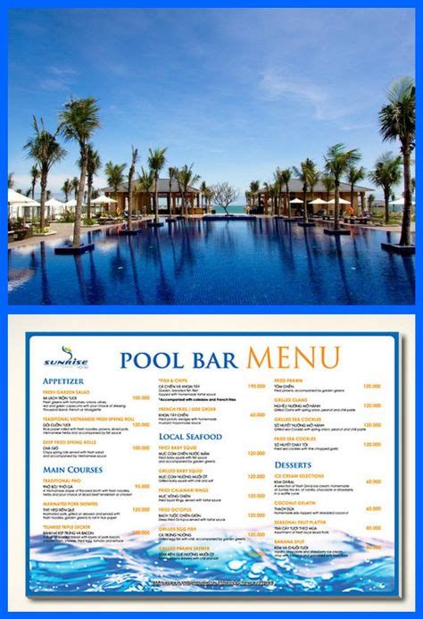 pool menu ideas pool menu menu design menu