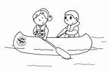 Coloring Canoe Pages Canoeing Printable Kids Getcolorings Color Print sketch template