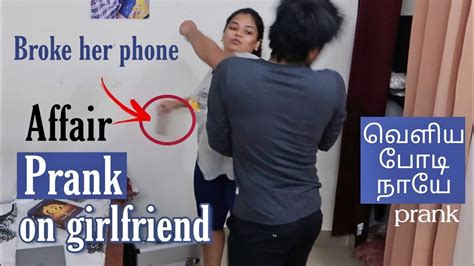 you are cheating prank on girlfriend surprising with a