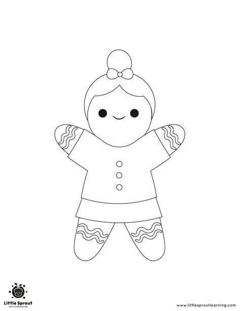 celebrating gingerbread girl coloring page  sprout