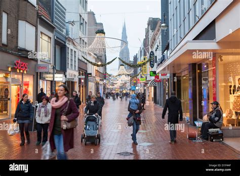 main shopping street  eindhoven city center   netherlands stock photo  alamy