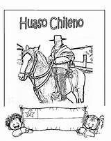 Patrias Fiestas Dibujos Huaso Conozcamos Chileno sketch template