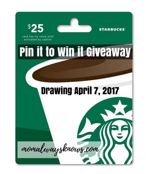 pin   win   starbucks gift card giveaway   enter