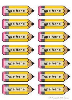 printable pencil accents  instant display teaching resources