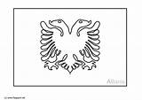 Albania Albanie Albanien Malvorlage Bandiere Ausmalbild Ausdrucken Pdf Europa Stampare Banderas Kleurplaten sketch template