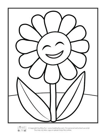 flower coloring pages  kids itsy bitsy fun