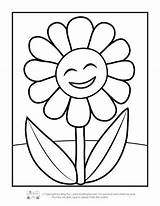 Coloring Pages Flower Kids Flowers Itsybitsyfun Spring Smiling Drawing Sheets Printable Easy Preschool Children Girls อน ภาพ Single Choose Board sketch template