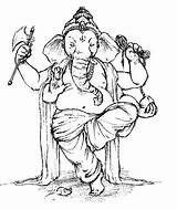 Ganesh Coloring Pages Kids Ganesha Clipart Getcolorings Ji Ganpati Hand Color sketch template