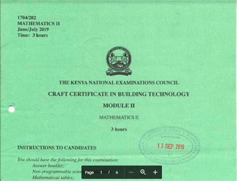 certificate  building  technology module  knec  papers newsspotcoke