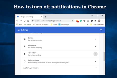 turn  google chrome notifications windows
