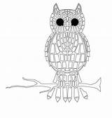 Coloring Mosaic Pages Printable Kids Patterns Colouring Animal Adults Book Clipart Print Owl Roman Mosaics Bird Online Mosiac Adult Color sketch template