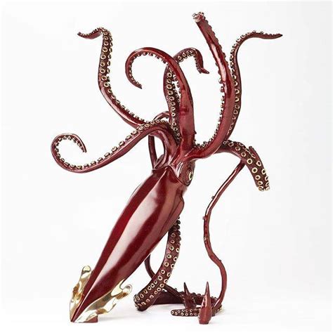 bronze giant squid sculpture  octopus news magazine