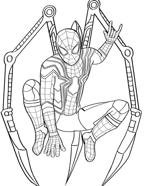 excellent infinity war coloring pages  coloringfoldercom spider