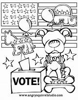 Coloring Pages Election Voting Congress Printable Getcolorings Vote Getdrawings Dog sketch template