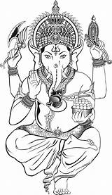 Ganesha Ganesh Shiva Deity Ilustrasi Hinduism Ganapati Dibujo Chaturthi Dewa Gaja Diwali Mandalas Dewi Pngtree Elefante Bouddha A5 Vinayaka Serigrafia sketch template