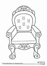 Throne Colouring Coloring Chair Clipart Queen Pages Drawing Palace Buckingham Printable Birthday Cute Royal Kids Sheets Color Family Activity Activityvillage sketch template