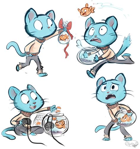 gumball and darwin by sharkie19 on deviantart