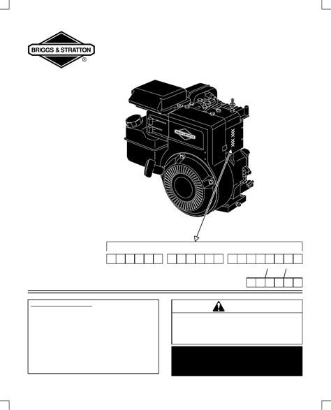 briggs stratton  user manual  pages