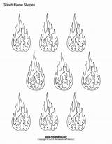 Flame Printable Templates Template Stencils Stencil Timvandevall Printables Shape Stickers Crafts Sheet Inch Designs Children Aesthetic sketch template