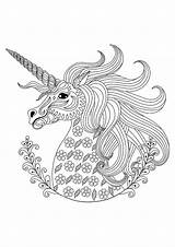 Mandala Unicorn Coloring Printable Pages Choose Board sketch template