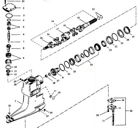 mercruiser alpha  parts drawing upper gearcase