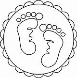 Baby Footprints Footprint Coloring Printable Clipart Template Pages Pattern Svg Foot Print Cliparts Clip Stamp Digi Getdrawings Library Getaway Color sketch template