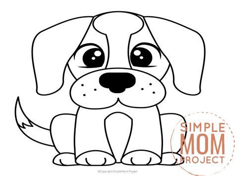 printable dog template simple mom project