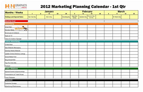 newsletter calendar template excel marketing calendar template