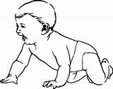 Crawling Baby Coloring Drawing Pages Getdrawings Drawings 479px 66kb sketch template
