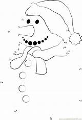 Snowman Connectthedots101 Colouring Stocking sketch template