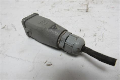 harting han 3a m industrial 4 pin connector w housing male