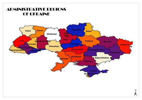 oblasts  ukraine  administrative regions mappr
