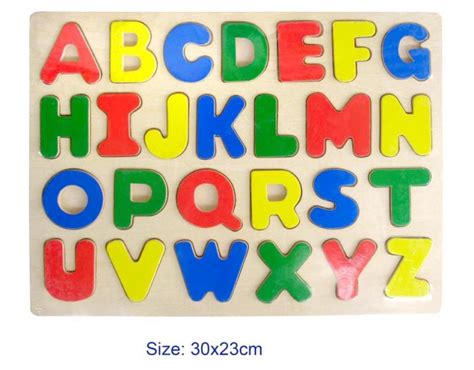 alphabet upper case puzzle wooden bramblerose toy shop