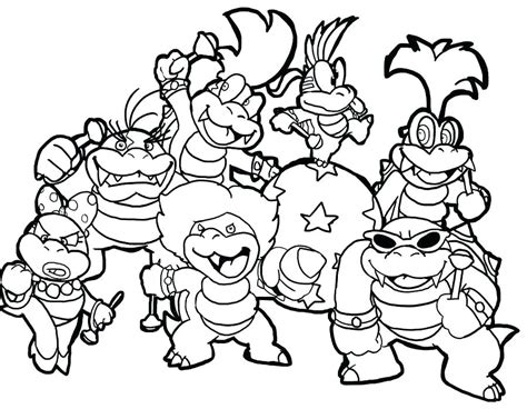mario bros characters coloring pages  getcoloringscom