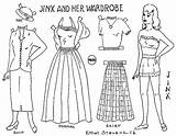 Paper 1950 Dolls Doll Jinx Elsie Aunt Joyce Members Wardrobe Age January Her sketch template