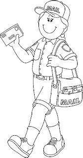 mail carrier coloring page coloring pages