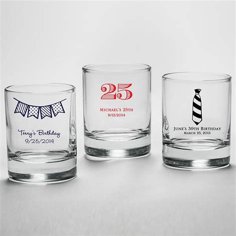 Personalized Birthday Shot Glass Favors Personalized Shot Glasses