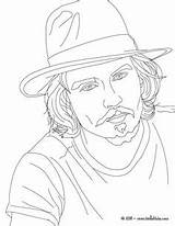Coloring Pages Depp Johnny Kids sketch template