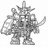 Gundam Sd Musha Shin Lineart Version Coloring Line Choose Board sketch template