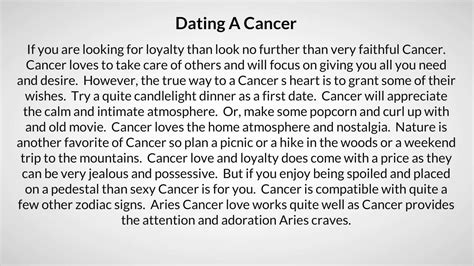 dating a cancer youtube
