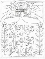 Prayer House Coloring Homelife Made sketch template