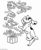 Christmas Coloring Pages Dog Tree Printable Animals Print Puppy B11b Cute Jumping Sheets Present Dogs Animal Color Clipart Puppies Fun sketch template
