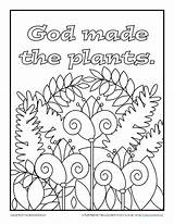 God Coloring Plants Made Pages Creation Bible Kids Pdf Activity sketch template