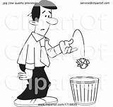 Trash Crumpled Tossing Cartoon Paper Business Man Sajem Johnny sketch template