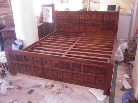 indian wooden storage bed wooden double bed wooden