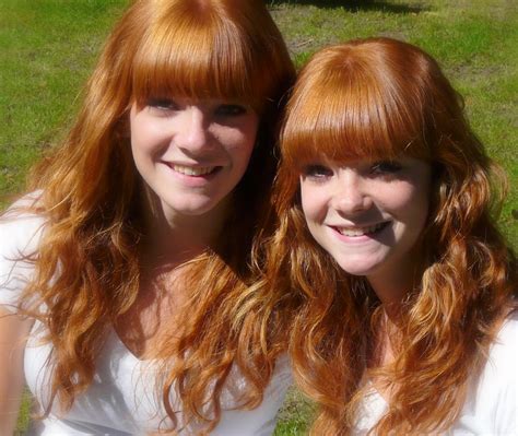 Twins Lovely Redhead Twins In The Valkenberg Park
