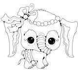 Tegninger Elefant Pige Elefanter sketch template